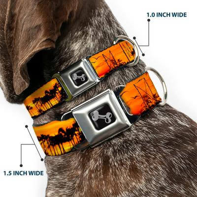 Show full view: Buckle-Down Golden Sunset Dog Collar, Medium: 11 to 16.5-in neck, 1-in wide slide 2 of 8