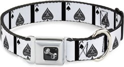 Buckle-Down Ace of Spades Dog Collar, Medium: 16 to 23-in neck, 1.5-in wide