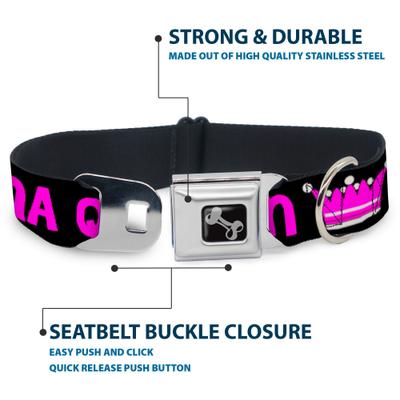 Show full view: Buckle-Down Drama Queen Dog Collar, Small: 13 to 17-in neck, 1.5-in wide slide 4 of 8