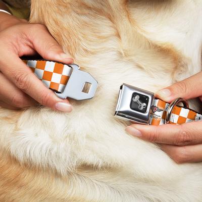 Show full view: Buckle-Down Checker Dog Collar, Orange, Large: 20 to 31-in neck, 1.5-in wide slide 9 of 9