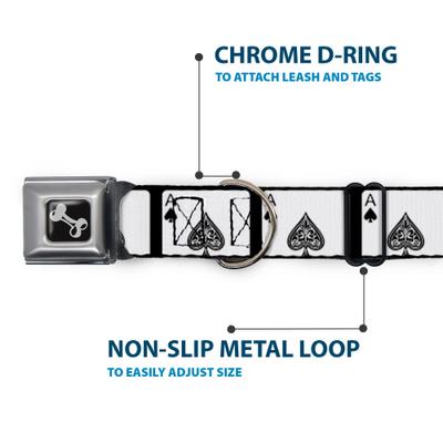 Show full view: Buckle-Down Ace of Spades Dog Collar, Medium: 16 to 23-in neck, 1.5-in wide slide 5 of 8