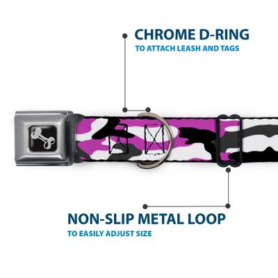 Show full view: Buckle-Down Camo Dog Collar, Purple, Large: 15 to 24-in neck, 1-in wide slide 5 of 8
