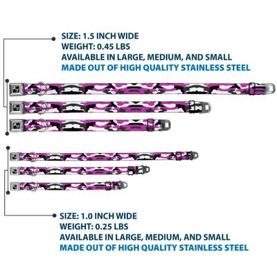 Show full view: Buckle-Down Camo Dog Collar, Purple, Large: 15 to 24-in neck, 1-in wide slide 3 of 8
