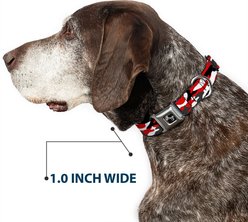Buckle-Down Camo Dog Collar, Red, Medium: 16 to 23-in neck, 1.5-in wide slide 2 of 8
