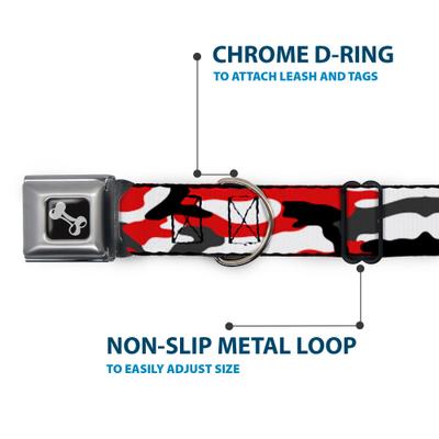 Show full view: Buckle-Down Camo Dog Collar, Red, Small: 13 to 17-in neck, 1.5-in wide slide 6 of 9