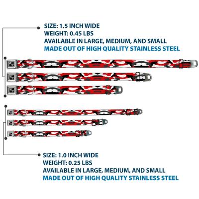 Show full view: Buckle-Down Camo Dog Collar, Red, Small: 13 to 17-in neck, 1.5-in wide slide 4 of 9