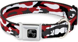 Buckle-Down Camo Dog Collar, Red, Medium: 16 to 23-in neck, 1.5-in wide