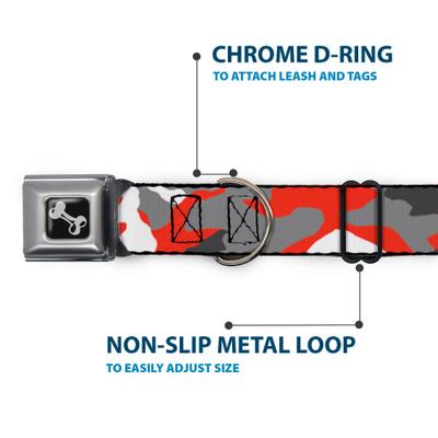 Show full view: Buckle-Down Camo Dog Collar, Orange, Small: 13 to 17-in neck, 1.5-in wide slide 5 of 8