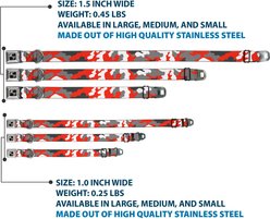 Buckle-Down Camo Dog Collar, Orange, Large: 15 to 24-in neck, 1-in wide slide 2 of 8
