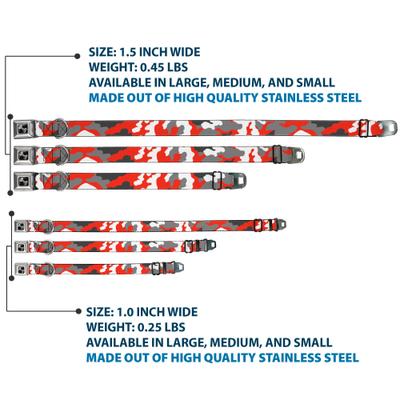 Show full view: Buckle-Down Camo Dog Collar, Orange, Small: 13 to 17-in neck, 1.5-in wide slide 3 of 8