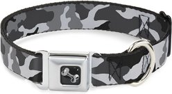 Buckle-Down Camo Dog Collar, Grey, Medium: 11 to 16.5-in neck, 1-in wide