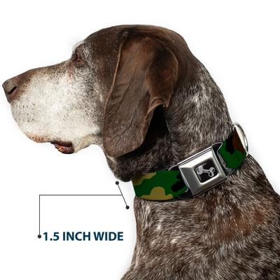 Show full view: Buckle-Down Camo Dog Collar, Olive, Large: 15 to 24-in neck, 1-in wide slide 7 of 8
