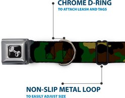 Buckle-Down Camo Dog Collar, Olive, Large: 15 to 24-in neck, 1-in wide slide 2 of 8