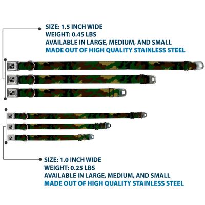 Show full view: Buckle-Down Camo Dog Collar, Olive, Large: 15 to 24-in neck, 1-in wide slide 3 of 8
