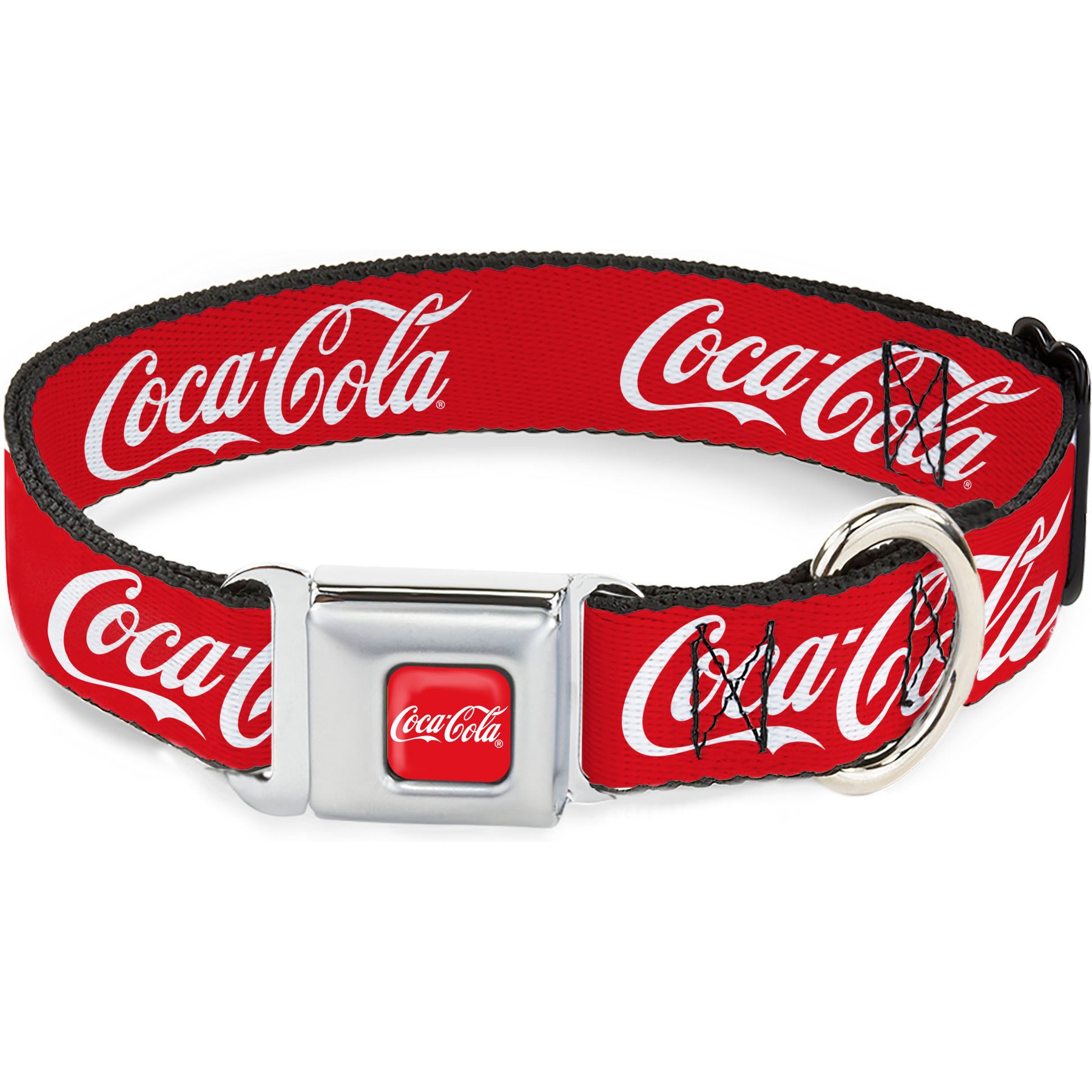 Buckle-Down The Coca-Cola Company Coca Cola Script Logo Dog Collar, Large: 15 to 24-in neck, 1-in wide