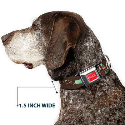 Show full view: Buckle-Down The Coca-Cola Company Coke Drink Coca Cola Pause & Refresh Dog Collar, Small: 9.5 to 13-in neck, 1-in wide slide 7 of 8