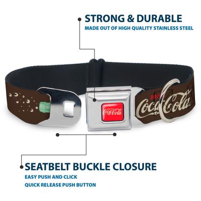 Show full view: Buckle-Down The Coca-Cola Company Coke Drink Coca Cola Pause & Refresh Dog Collar, Small: 9.5 to 13-in neck, 1-in wide slide 4 of 8