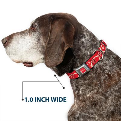 Show full view: Buckle-Down The Coca-Cola Company Drink Coca Cola Typograpy Logo Dog Collar, Large: 15 to 24-in neck, 1-in wide slide 6 of 8