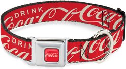 Buckle-Down The Coca-Cola Company Drink Coca Cola Typograpy Logo Dog Collar, Large: 15 to 24-in neck, 1-in wide
