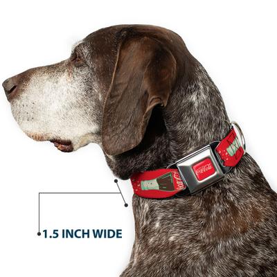 Show full view: Buckle-Down The Coca-Cola Company Vintage Coca Cola Delicious Go Refreshed Dog Collar, Large: 15 to 24-in neck, 1-in wide slide 8 of 9