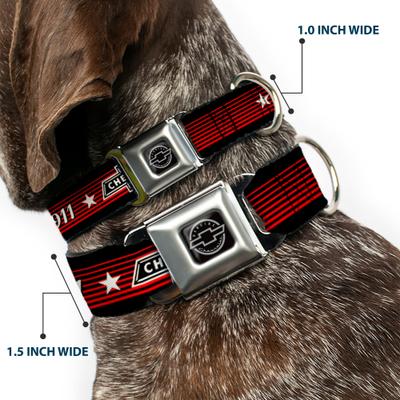 Show full view: Buckle-Down GM General Motors Chevrolet Bowtie Since 1911 Dog Collar, Large: 15 to 24-in neck, 1-in wide slide 3 of 9