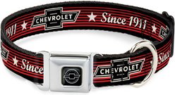 Buckle-Down GM General Motors Chevrolet Bowtie Since 1911 Dog Collar, Medium: 16 to 23-in neck, 1.5-in wide