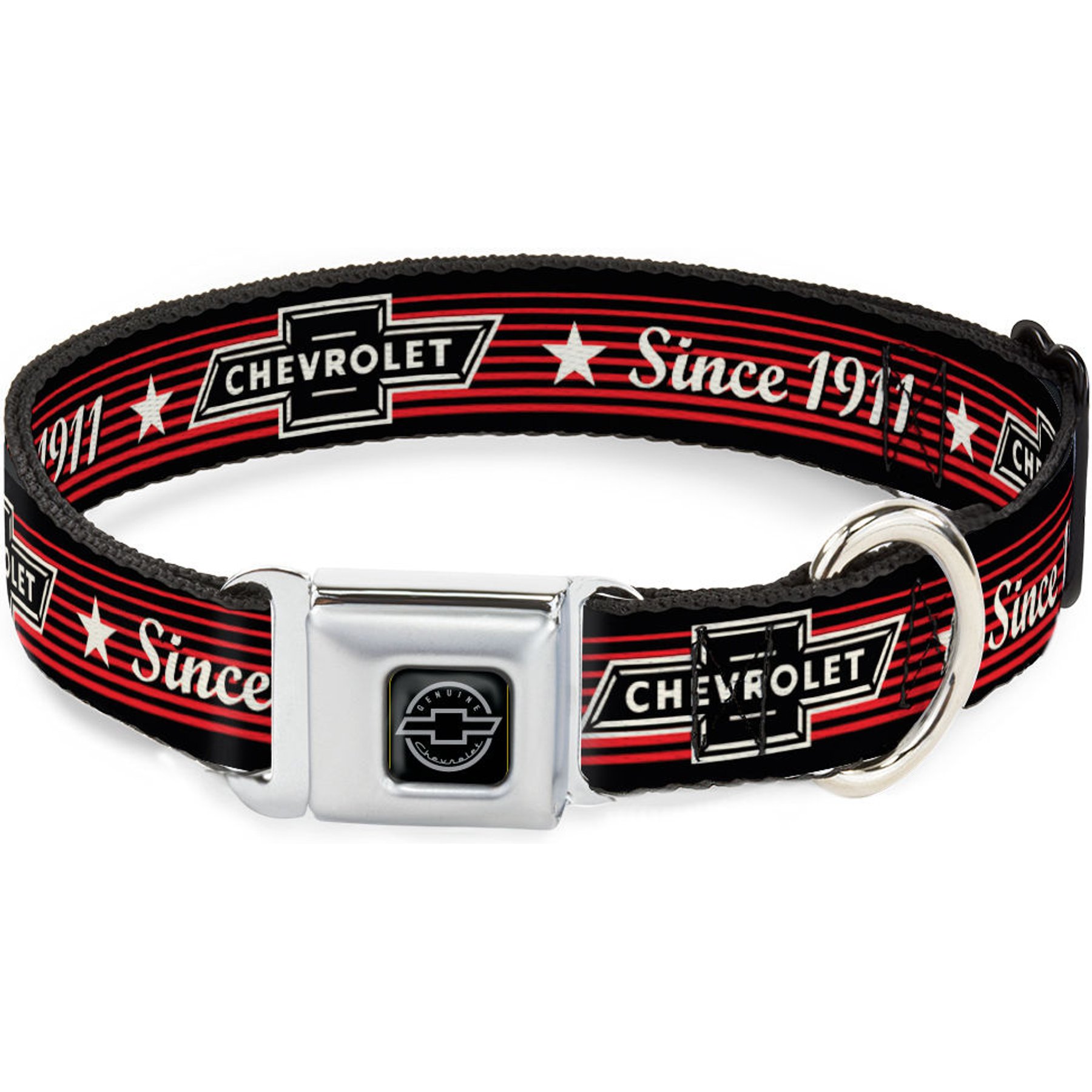 Buckle-Down GM General Motors Chevrolet Bowtie Since 1911 Dog Collar, Small: 9.5 to 13-in neck, 1-in wide