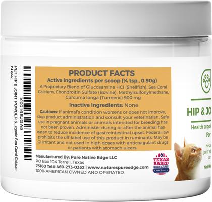 Show full view: Nature's Pure Edge Hip & Joint & Tumeric Dog & Cat Supplement, 6-oz jar slide 7 of 11