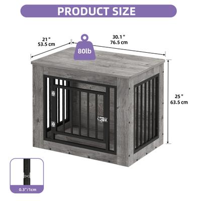 Show full view: Wooflex Indoor Kennel Dog Crate with Waterproof Top & Safety Corners, Large: 30.1 x 21.1 x 25-in, Grey slide 2 of 7