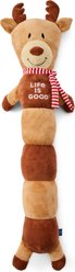 LIFE IS GOOD Christmas Reindeer Jumbo Plush Multi Squeaker Dog Toy