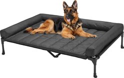 Veehoo Elevated Dog Bed with Bolster Mat, Black, X-Large A