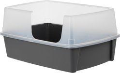 IRIS OpenTop Side Entry Cat Litter Box, Gray, XX-Large