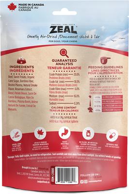 Show full view: Zeal Canada Gently Air-Dried All-Natural Beef Grain-Free Jerky Tenders Dog Treats, 10-oz bag slide 3 of 6