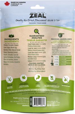 Show full view: Zeal Canada Gently Air-Dried All-Natural Chicken Grain-Free Jerky Tenders Dog Treats, 20-oz bag slide 3 of 6