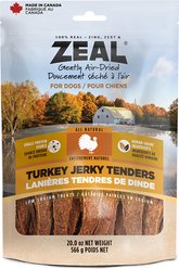 Zeal Canada Gently Air-Dried All-Natural Turkey Grain-Free Jerky Tenders Dog Treats, 20-oz bag