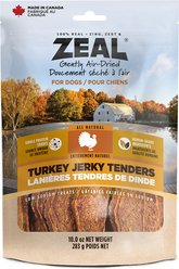 Zeal Canada Gently Air-Dried All-Natural Turkey Grain-Free Jerky Tenders Dog Treats, 10-oz bag