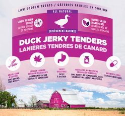 Zeal Canada Gently Air-Dried All-Natural Duck Grain-Free Jerky Tenders Dog Treats, 10-oz bag slide 2 of 5