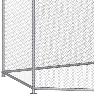 Show full view: Wooflex Outdoor Kennel Weather-Resistant Roof Cover Square Dog Crate Fence with Dual-Section Doors, Silver, 13 x 11-ft slide 7 of 7
