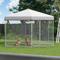 Show in main carousel: Wooflex Outdoor Kennel Weather-Resistant Roof Cover Square Dog Crate Fence with Dual-Section Doors, Silver, 13 x 11-ft slide 1 of 7