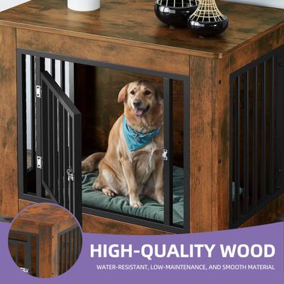 Show full view: Wooflex Indoor Kennel Dog Crate with Waterproof Top & Safety Corners, Large: 30.1 x 21.1 x 25-in, Brown slide 5 of 8