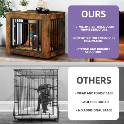 Show full view: Wooflex Indoor Kennel Dog Crate with Waterproof Top & Safety Corners, Large: 30.1 x 21.1 x 25-in, Brown slide 4 of 8