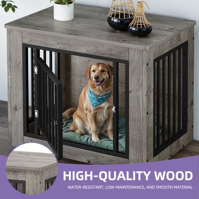 Show full view: Wooflex Indoor Kennel Dog Crate with Waterproof Top & Safety Corners, Large: 30.1 x 21.1 x 25-in, Grey slide 5 of 7