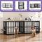 Show in main carousel: Yitahome Corner Wooden Kennel with Bowls & 3 Doors Hard-Sided Dog Crate Furniture, Large: 38.8 x 25.2 x 27.2-in, Grey slide 5 of 7