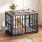 Show in main carousel: Wooflex 4-in-1 Wooden 360° Swivel Bowls Furniture TV Stand 3-Door Dog Crate Furniture, Large: 38.8 inch slide 1 of 7