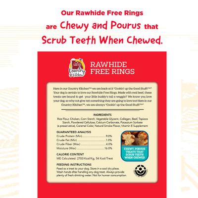Show full view: Country Kitchen Rawhide-Free Beef Rings Dog Chew Treats, 15.9-oz bag, 21 count slide 8 of 8
