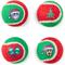Show in main carousel: LIFE IS GOOD Christmas Cheer 4-Pack Squeaker Tennis Ball Set slide 1 of 2