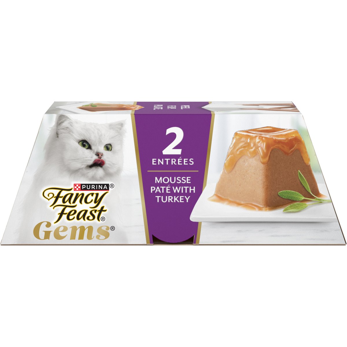 Fancy Feast Gems Adult Grain-Free Turkey Pate Wet Cat Food, 4-oz tray, 8 count