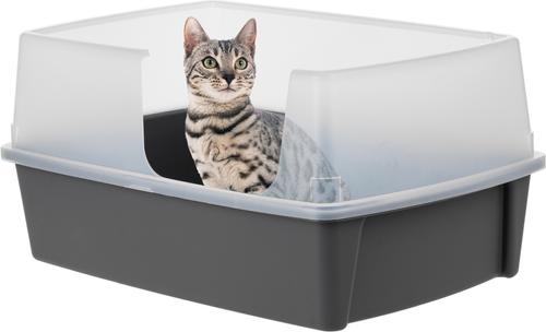 Show full view: IRIS OpenTop Side Entry Cat Litter Box, Gray, XX-Large slide 2 of 8