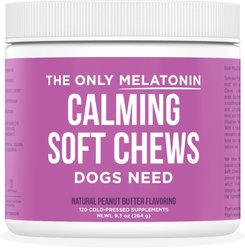 Natural Rapport Melatonin Calming Soft Chews Supplement for Dogs, 120 count