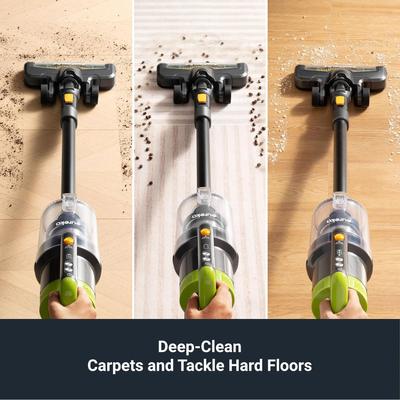 Show full view: Eureka RapidClean Pro NEC285GR Cordless Stick Vacuum Cleaner, Green/Yellow slide 3 of 8
